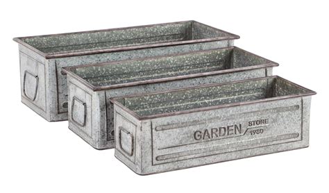 galvanized rectangle planter box